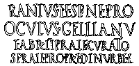 12. ROMAN CAPITALS OF PEN FORMS CUT IN STONE. F.C.B.