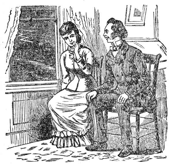 "I'M SO FRIGHTENED, MR. FLUTTER," SAID SHE; "I FEEL, IN
MOMENTS LIKE THESE, HOW SWEET IT WOULD BE TO HAVE SOME ONE TO CLING
TO."