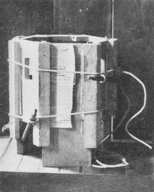 Fig. 257. One Method of Gluing up a Six-Sided Taboret.