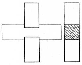 Fig. 55.—Cross Halving Joint
    with Housed Corners.