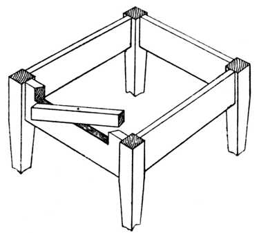 Fig. 243.—Revolving Fly Rail for Table.
    See Pivoted Fly or Front Rail.