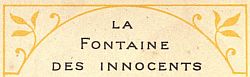 La Fontaine Des Innocents