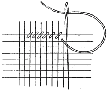 Method of working tent stitch