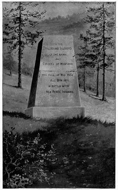 THE MONUMENT ON THE BIG HOLE BATTLE-FIELD.