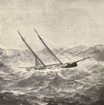 A PILOT-BOAT RIDING OUT A STORM.