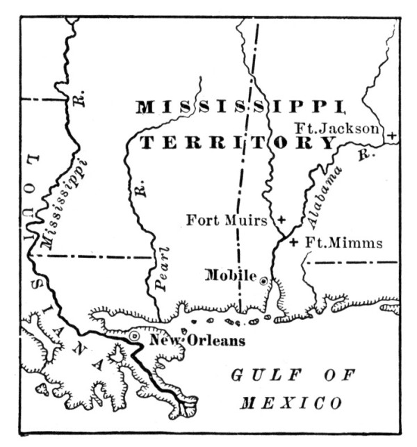 Map Illustrating Two of Andrew Jackson's
Campaigns.