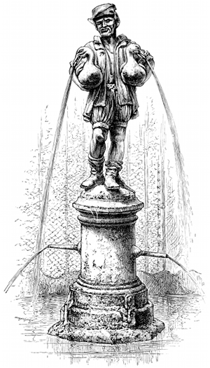 Fig. 2.--Modern Wood Engraving (the Goose Fountain, Nuremburg).