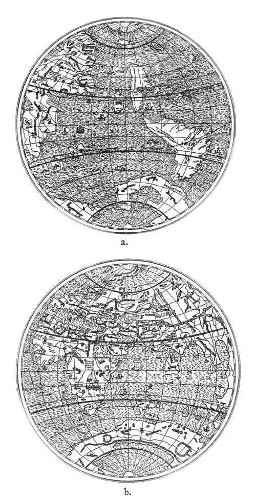 Globe of
Johann Schöner in Hemispheres, 1515.