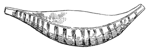 Modèle de nacelle en terre cuite