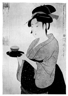 UTAMARO: OKITA OF NANIWAYA, A TEA-HOUSE WAITRESS.