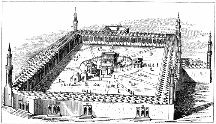 THE SACRED MOSQUE, THE MASJIDU ʾL-ḤARĀM AT MAKKAH.