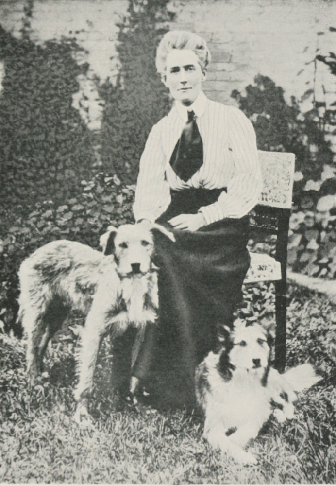 NURSE CAVELL IN HER GARDEN.