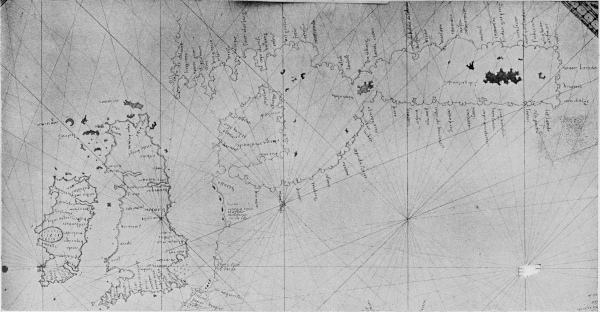 Map of British Isles, North Sea, and Baltic